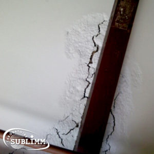 Dégâts de termites sur un mur